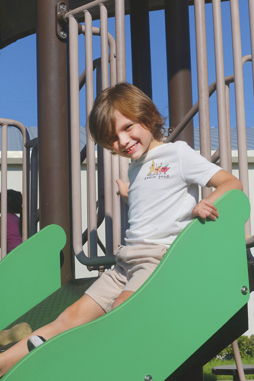 Child on a slide
